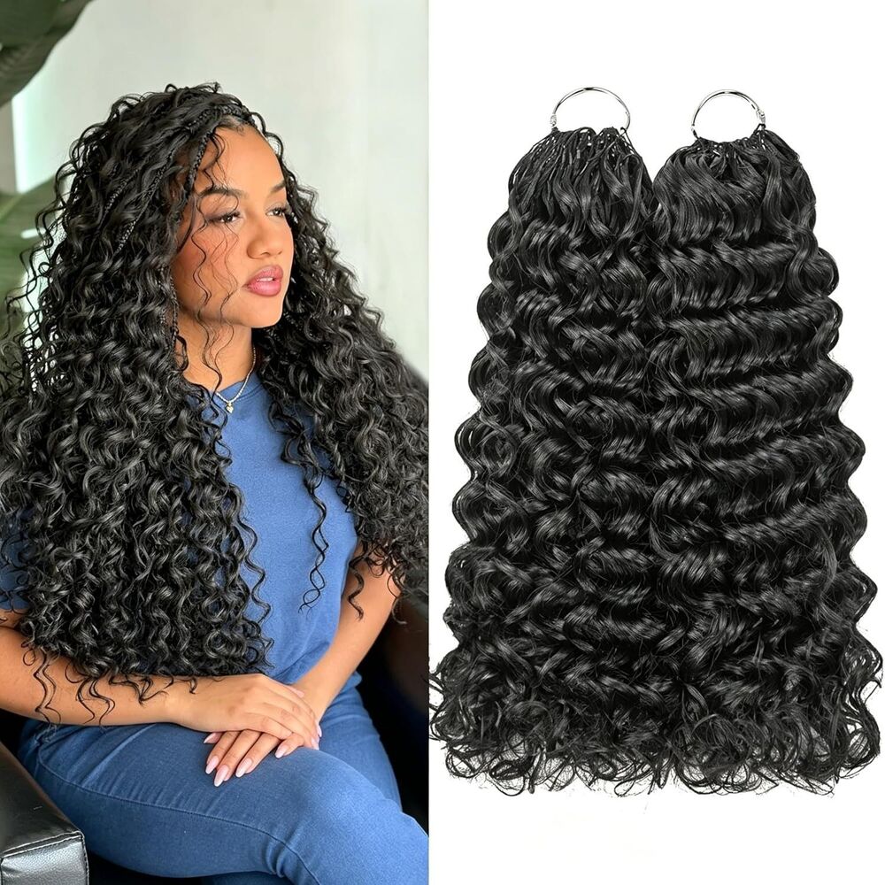 Curly Crochet Human Hair Knotless Pre-Separated Gogo Curl Human Hair With String